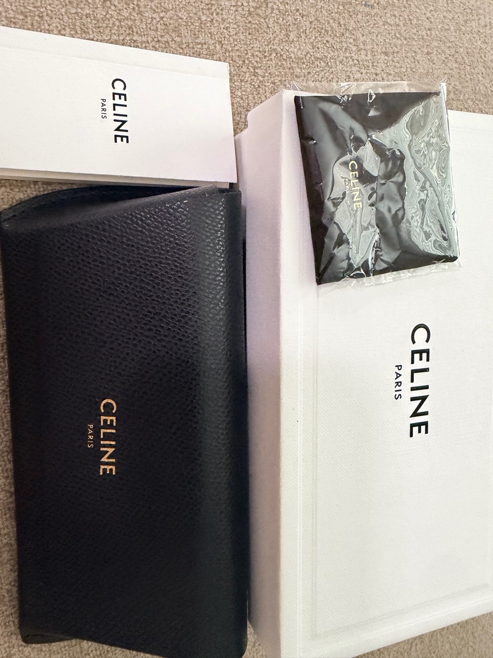 Celine Triomphe Logo Oval Acetate Sunglasses 🕶️ All Black - Picture 4 of 12